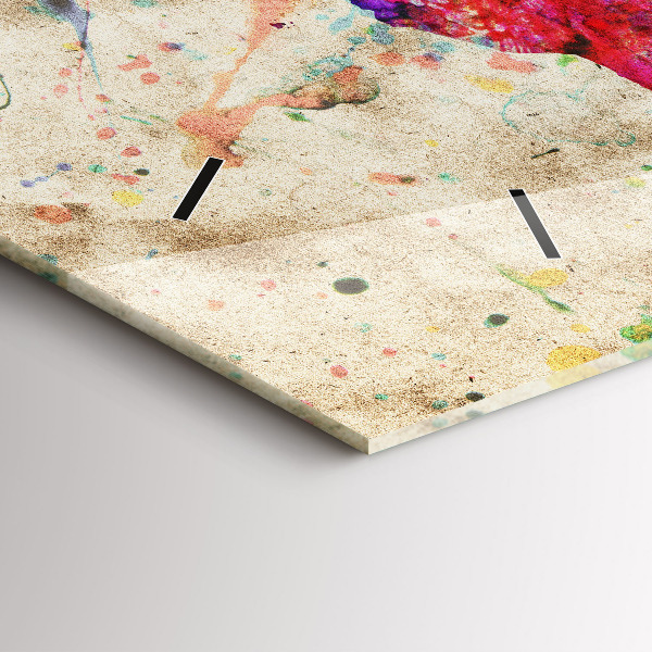 Horizontálne hodiny Farebná mapa sveta