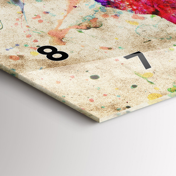 Horizontálne hodiny Farebná mapa sveta