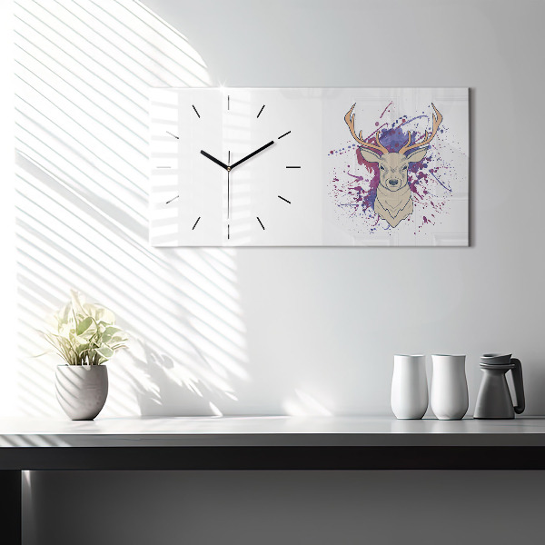 Horizontálne hodiny Jeleň vektorové ilustrácie