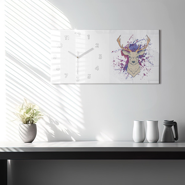 Horizontálne hodiny Jeleň vektorové ilustrácie
