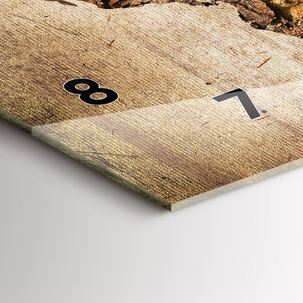 Horizontálne hodiny Vintage mapa sveta