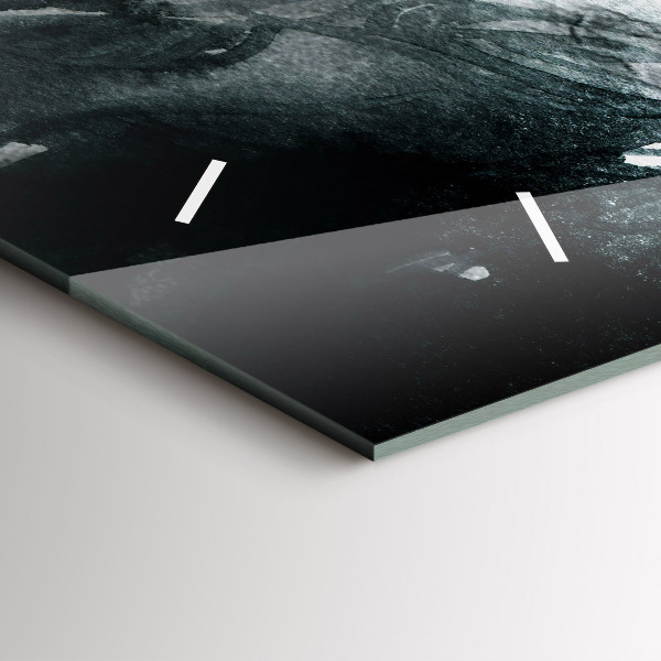 Horizontálne hodiny Portrét ženy s červenými perami