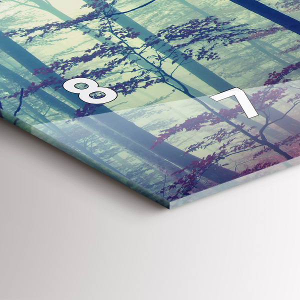 Horizontálne hodiny Jesenná cesta lesná hmla