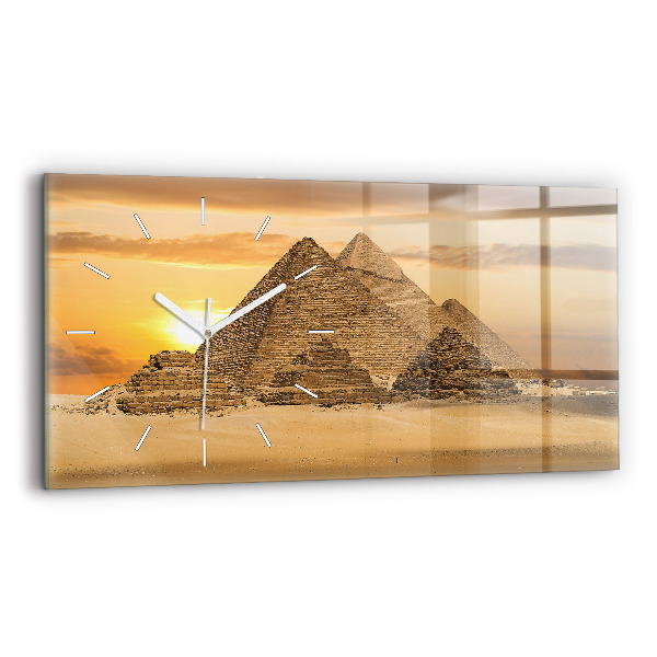 Horizontálne hodiny Pyramídy a západ slnka
