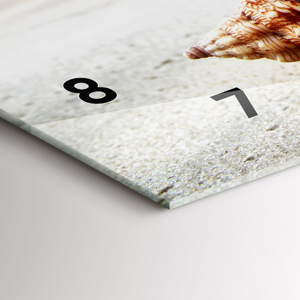 Horizontálne hodiny Mušle na pláži