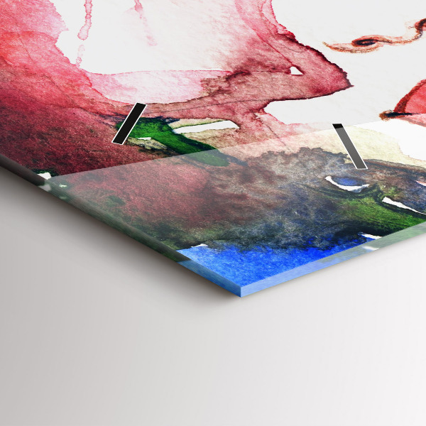 Horizontálne hodiny farebný portrét ženy