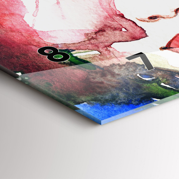 Horizontálne hodiny farebný portrét ženy