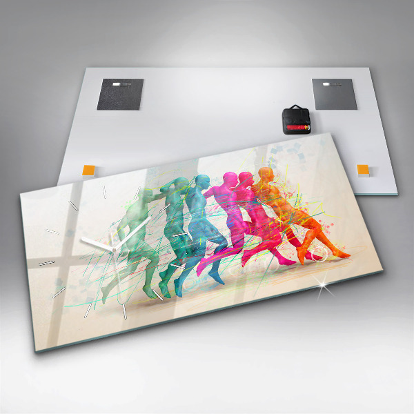 Horizontálne hodiny Pestrofarební ľudia