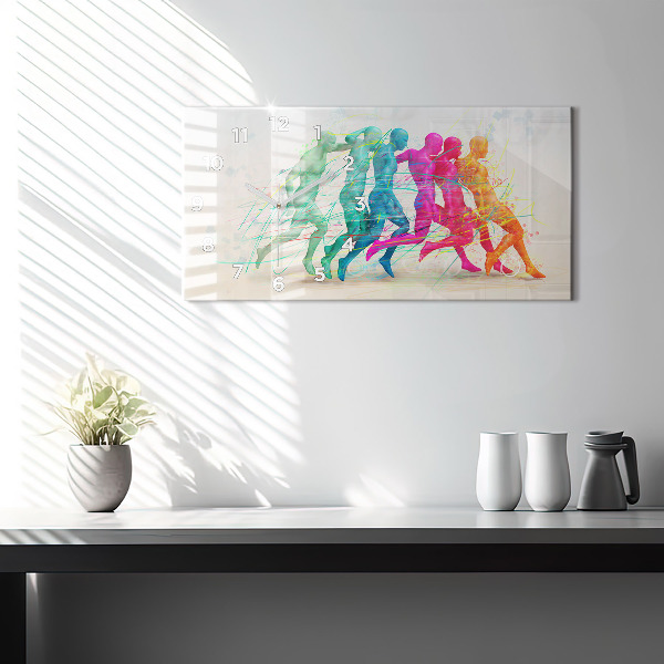 Horizontálne hodiny Pestrofarební ľudia