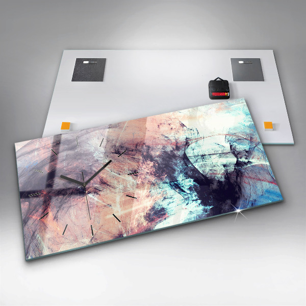 Horizontálne hodiny Abstraktný obraz