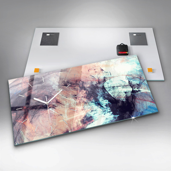 Horizontálne hodiny Abstraktný obraz