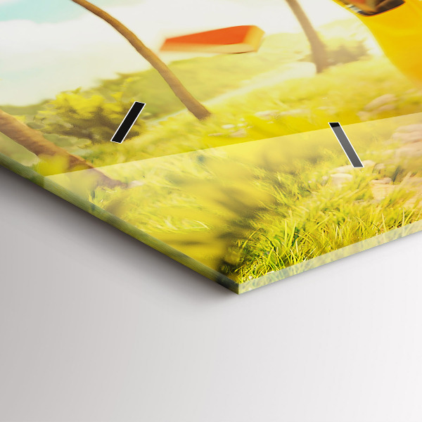 Horizontálne hodiny Auto so surfom