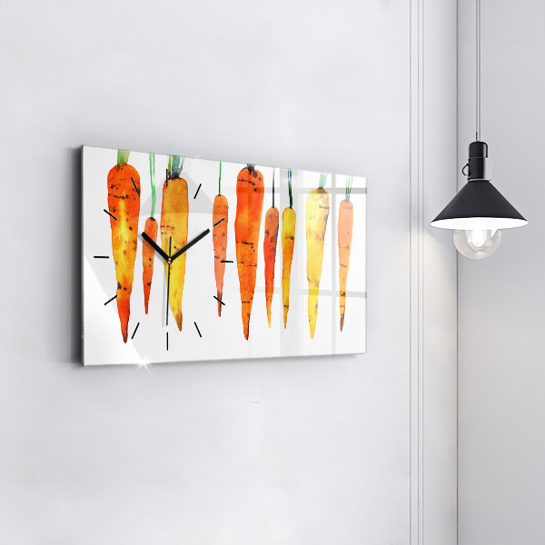 Horizontálne hodiny Mrkva ilustrácie