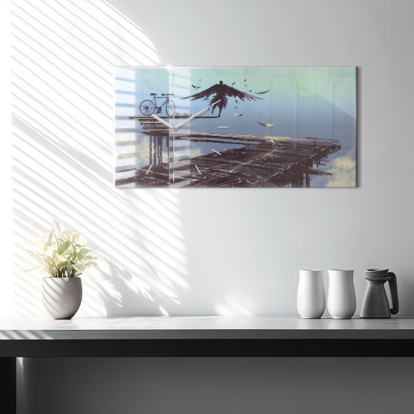 Horizontálne hodiny Angel Bicykel