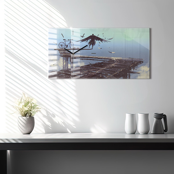 Horizontálne hodiny Angel Bicykel