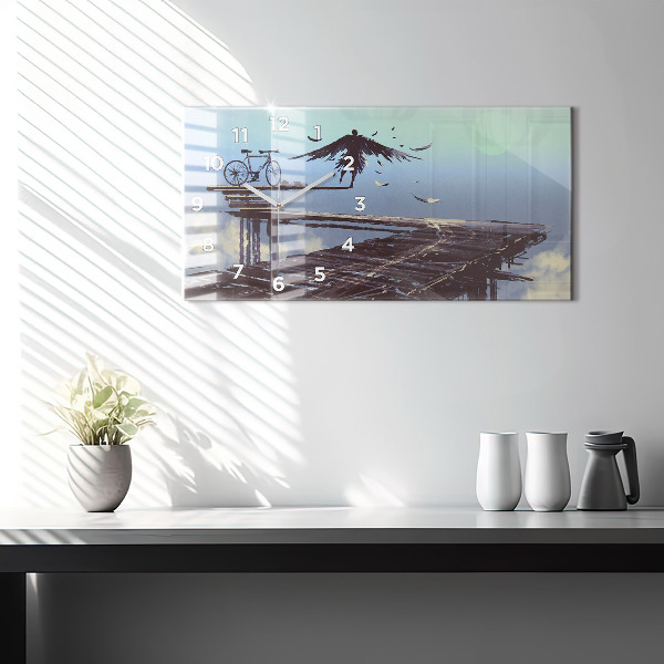 Horizontálne hodiny Angel Bicykel