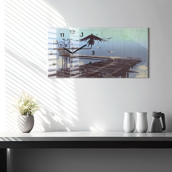 Horizontálne hodiny Angel Bicykel