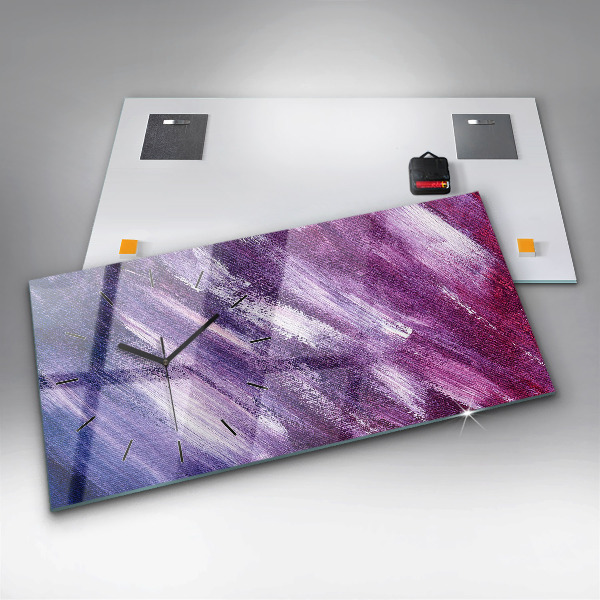 Horizontálne hodiny Textúra s akrylovou farbou