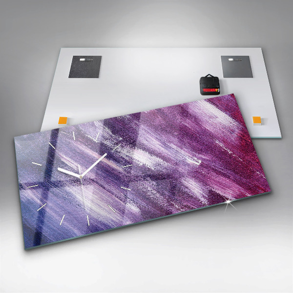 Horizontálne hodiny Textúra s akrylovou farbou