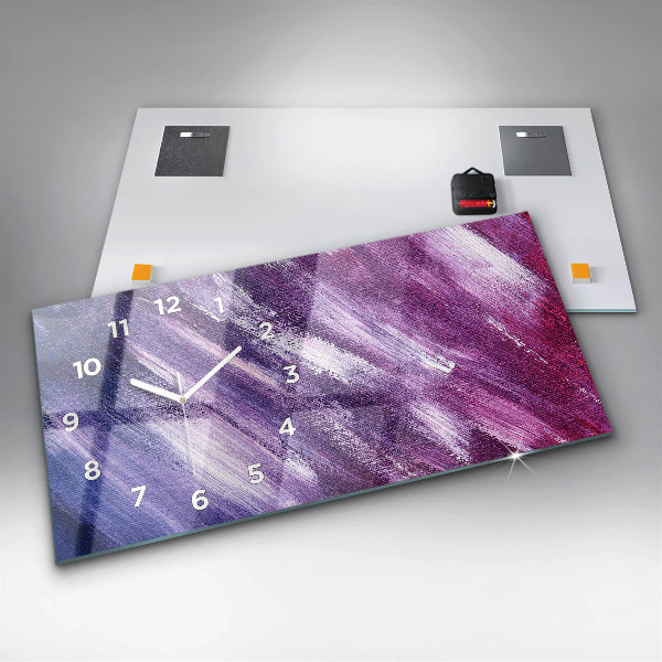 Horizontálne hodiny Textúra s akrylovou farbou