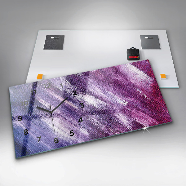 Horizontálne hodiny Textúra s akrylovou farbou