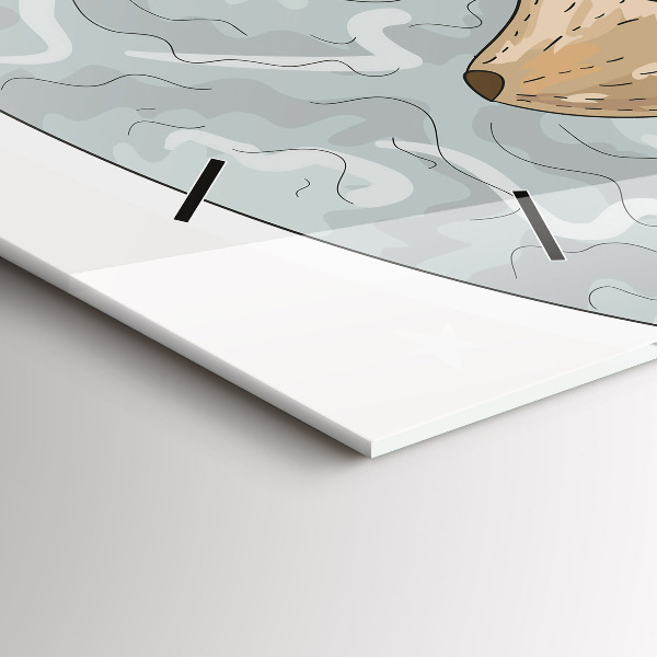 Horizontálne hodiny Nočné zvieratá Mesiac