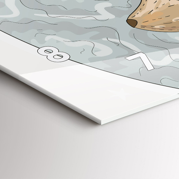 Horizontálne hodiny Nočné zvieratá Mesiac