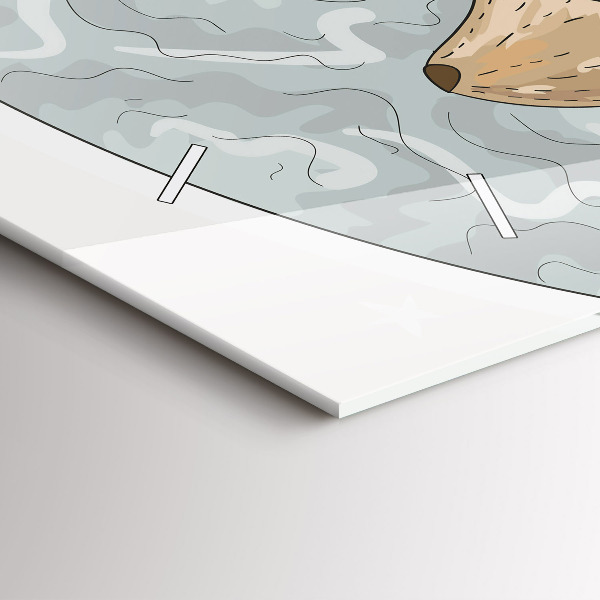 Horizontálne hodiny Nočné zvieratá Mesiac