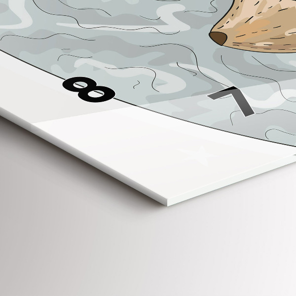 Horizontálne hodiny Nočné zvieratá Mesiac