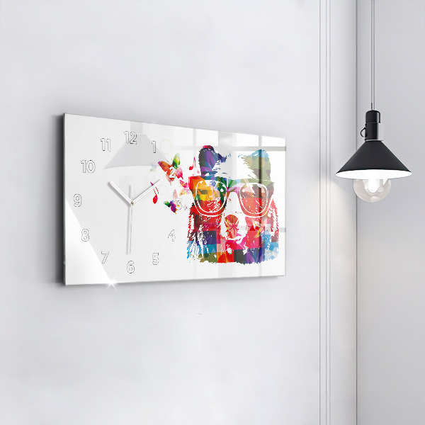 Horizontálne hodiny Medvedia hlava