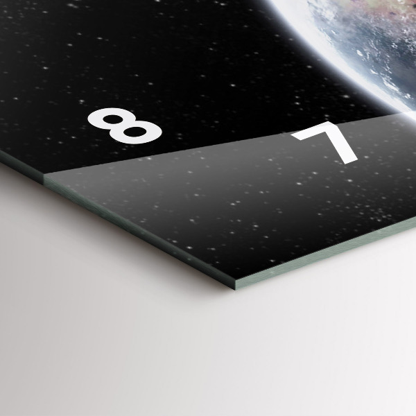 Horizontálne hodiny Zem Mesiac Slnko