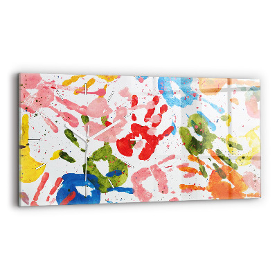 Horizontálne hodiny Odtlačky detských rúk