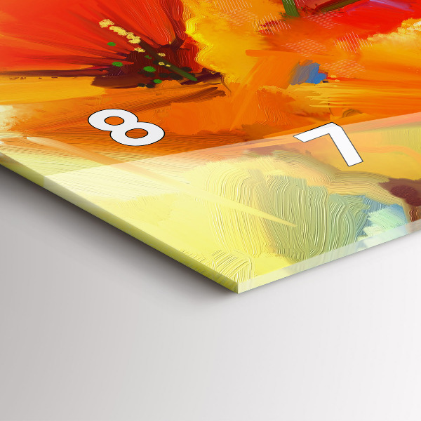 Horizontálne hodiny Farebné maky