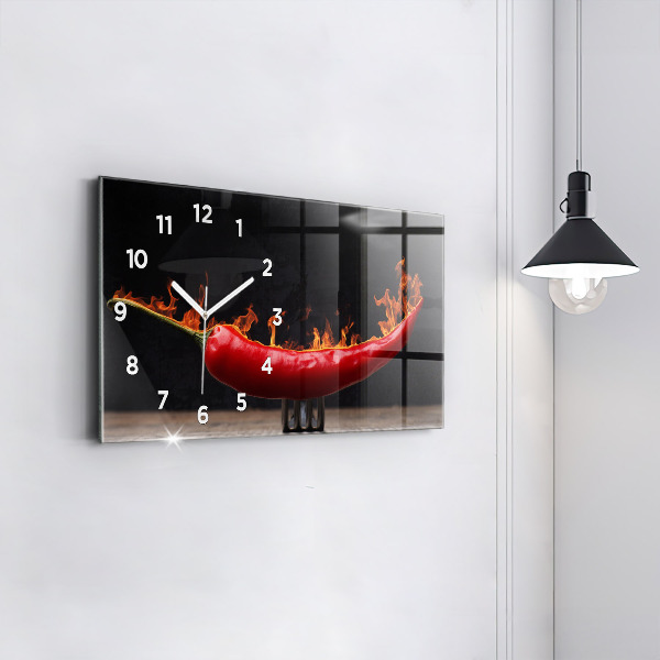 Horizontálne hodiny Pepperoni paprička