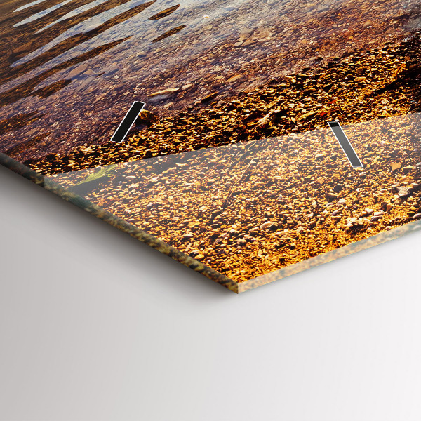 Horizontálne hodiny Pohľad na jazero