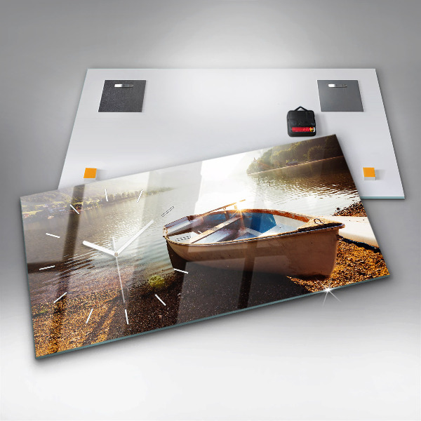 Horizontálne hodiny Pohľad na jazero