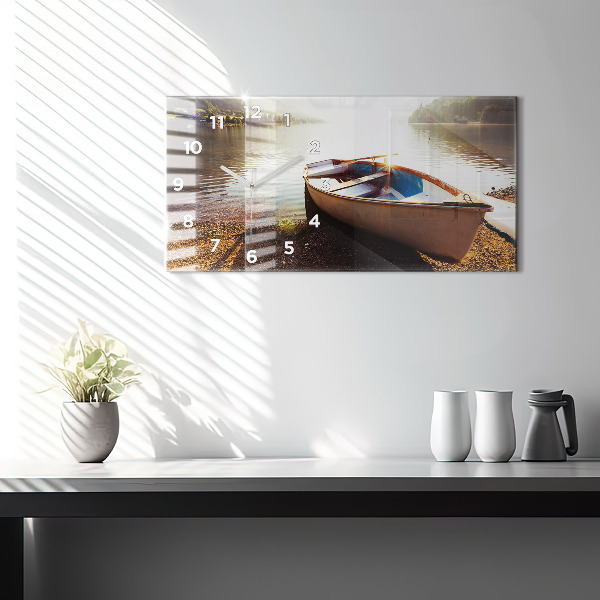 Horizontálne hodiny Pohľad na jazero