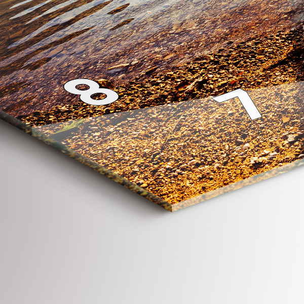 Horizontálne hodiny Pohľad na jazero