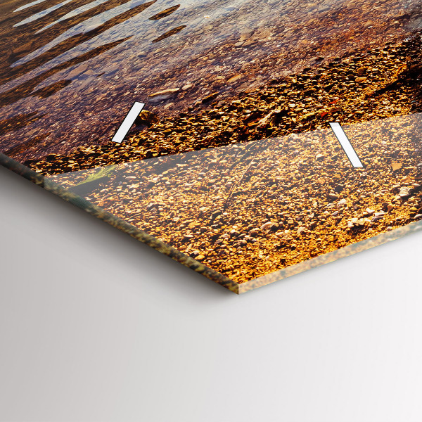 Horizontálne hodiny Pohľad na jazero