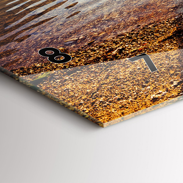 Horizontálne hodiny Pohľad na jazero