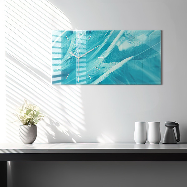 Horizontálne hodiny Zelený a tyrkysový vintage