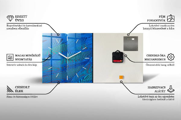 Horizontálne hodiny Farebné origami plachetnice
