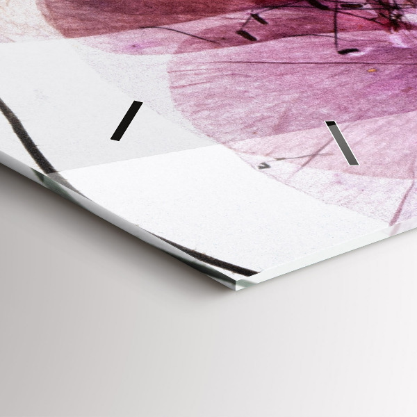 Horizontálne hodiny Suché kvety maku