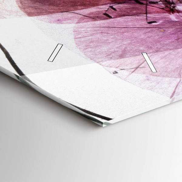 Horizontálne hodiny Suché kvety maku