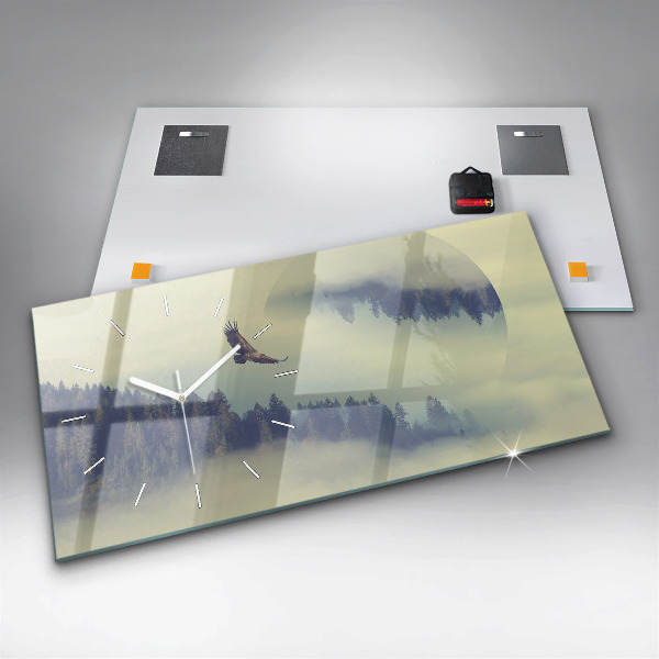 Horizontálne hodiny Hmlový orlí les