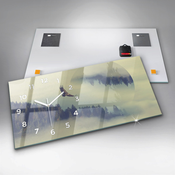 Horizontálne hodiny Hmlový orlí les