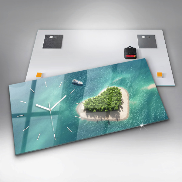 Horizontálne hodiny Ostrov srdca