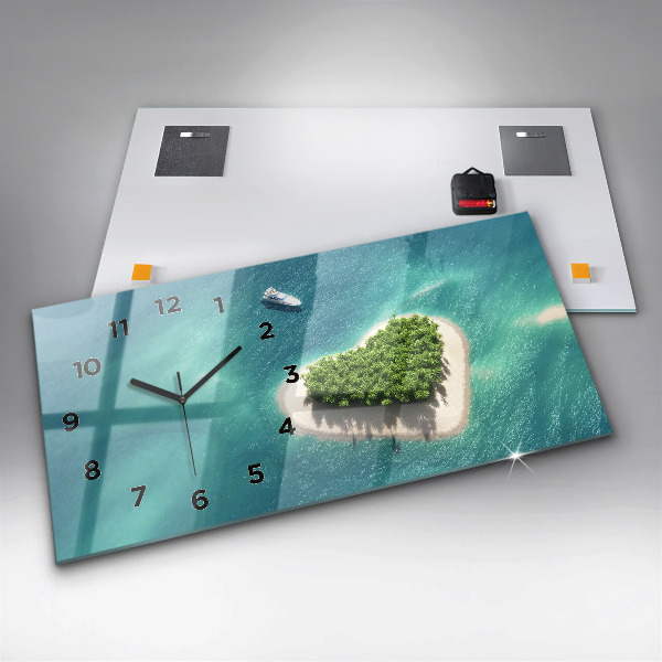 Horizontálne hodiny Ostrov srdca