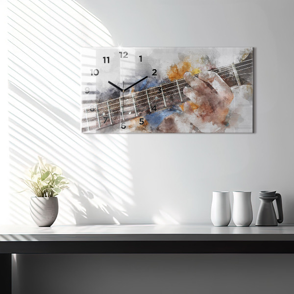 Horizontálne hodiny Gitara