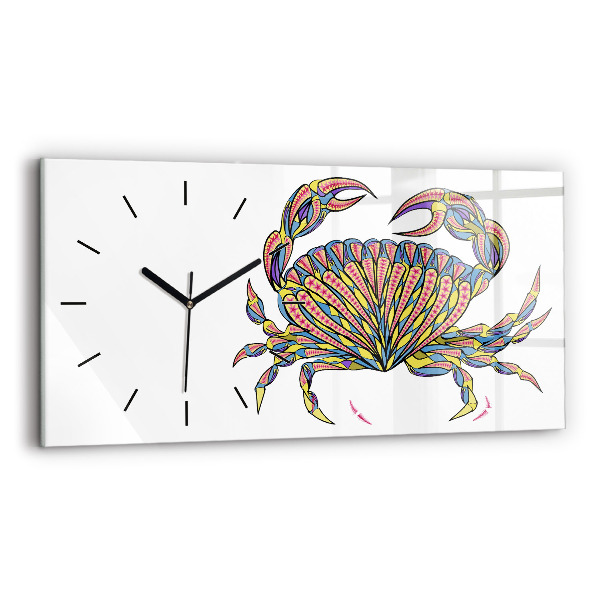 Horizontálne hodiny Etnický krab